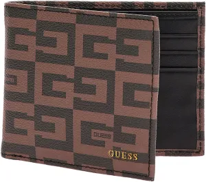 Guess Vezzolla Card & Note Wallet  In Black Brown
