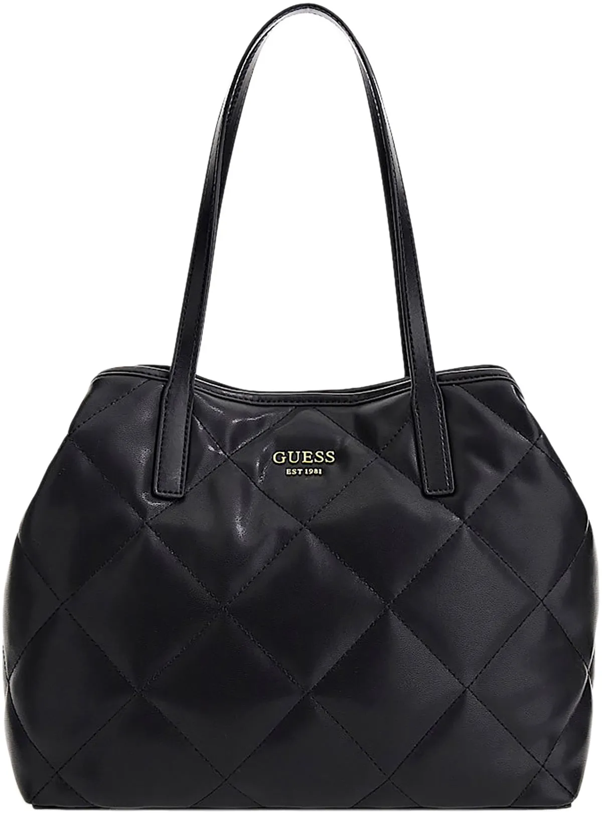 Guess Vicky Quilted Bag In Black For Women