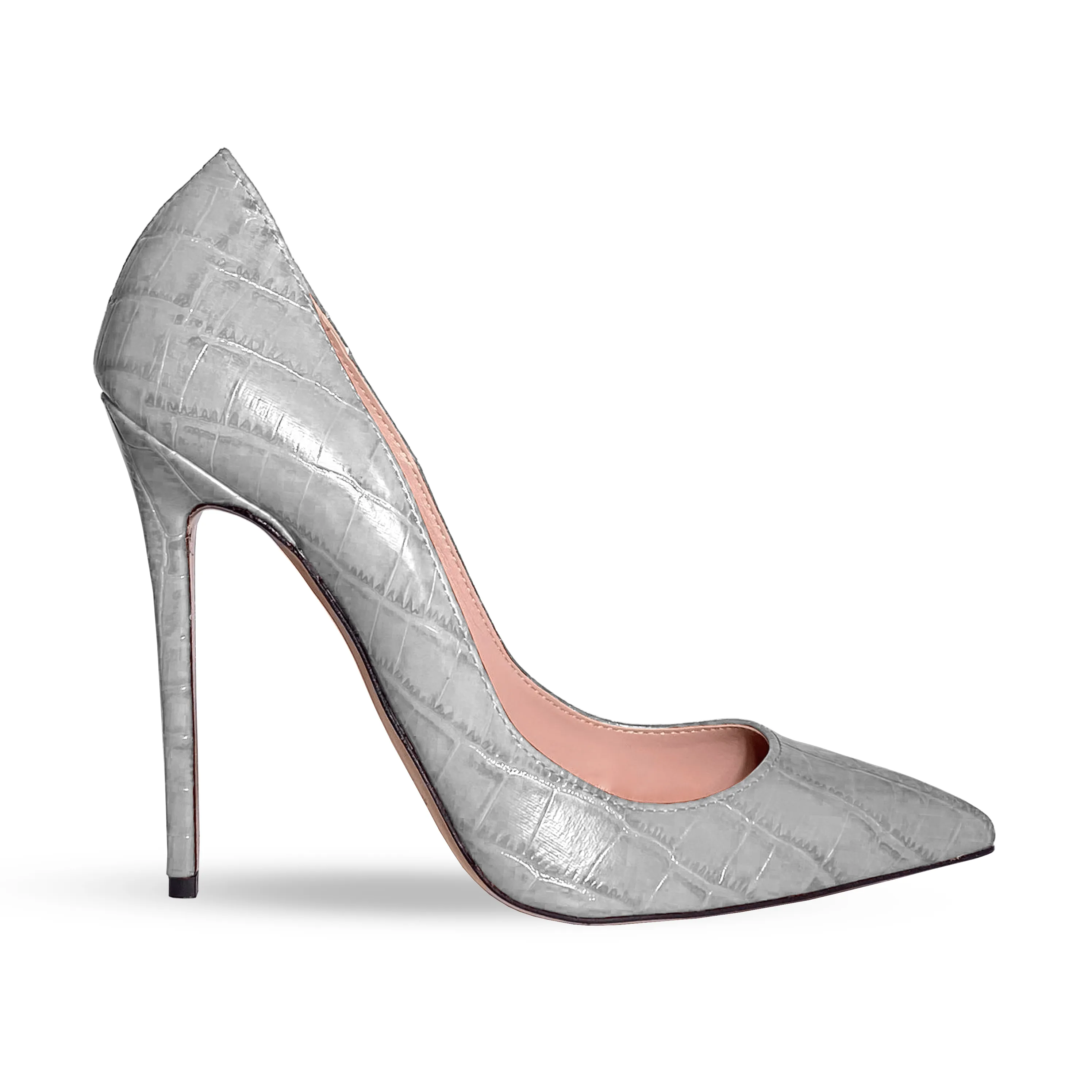ILIANA GRAY CROCODILE PRINT