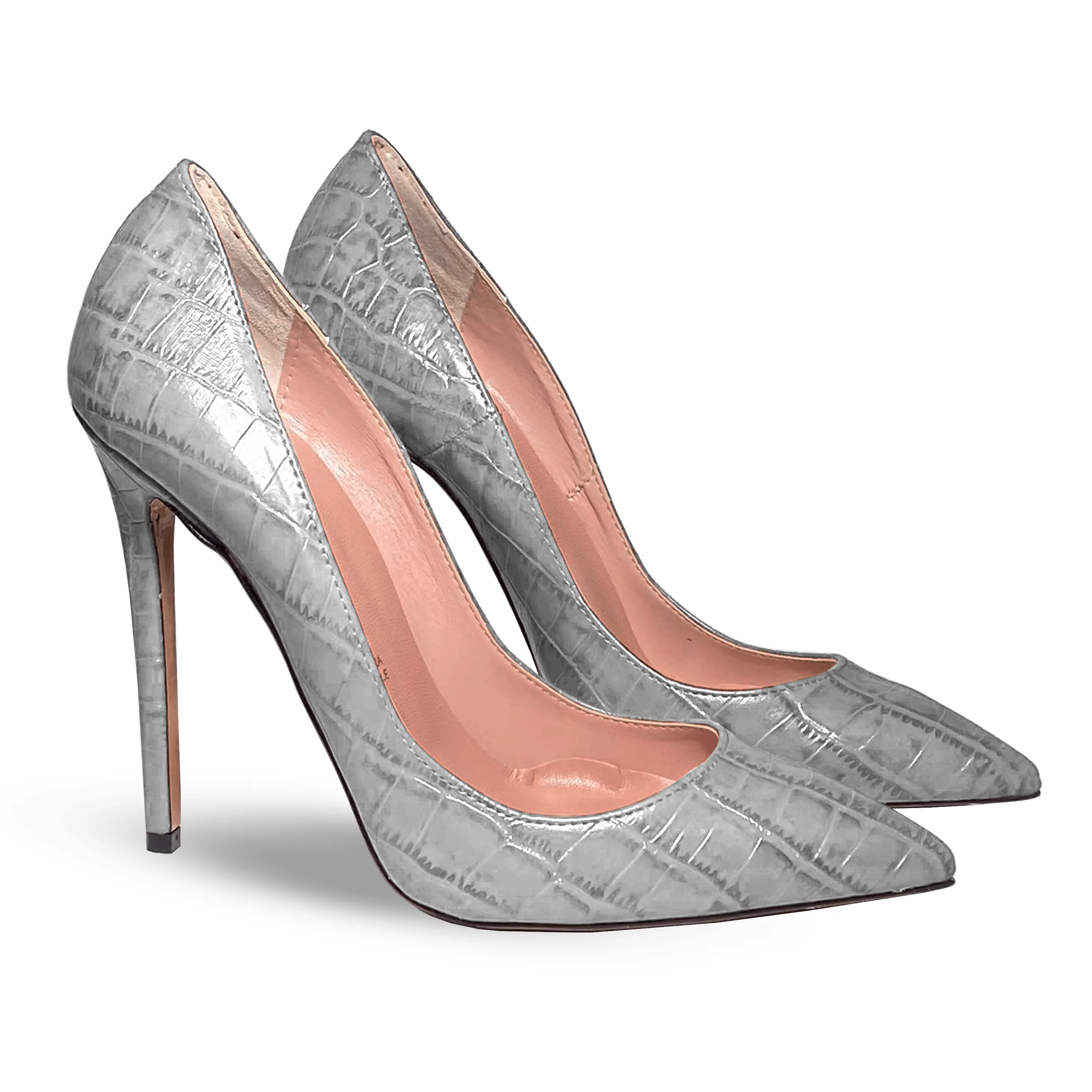 ILIANA GRAY CROCODILE PRINT