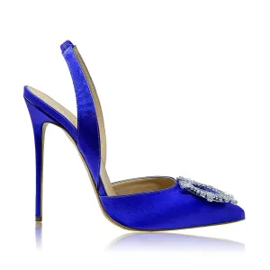 JANINE BLUE SATIN