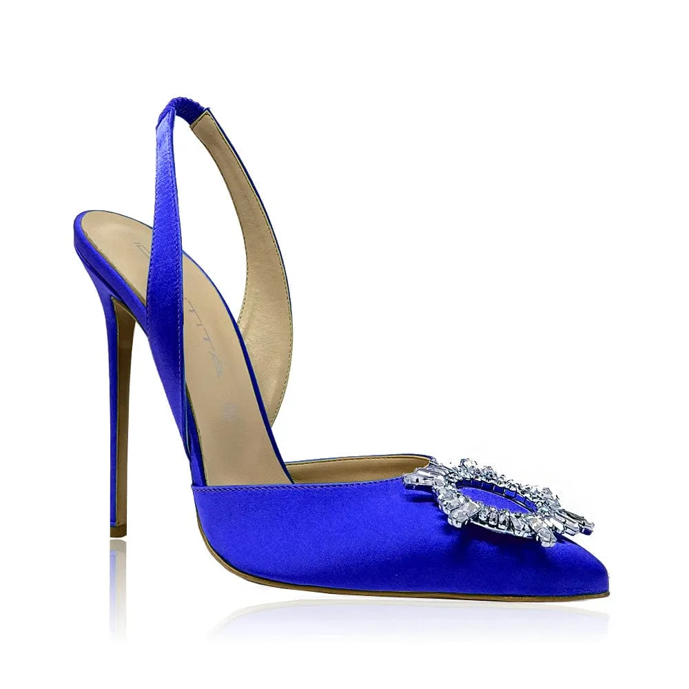 JANINE BLUE SATIN