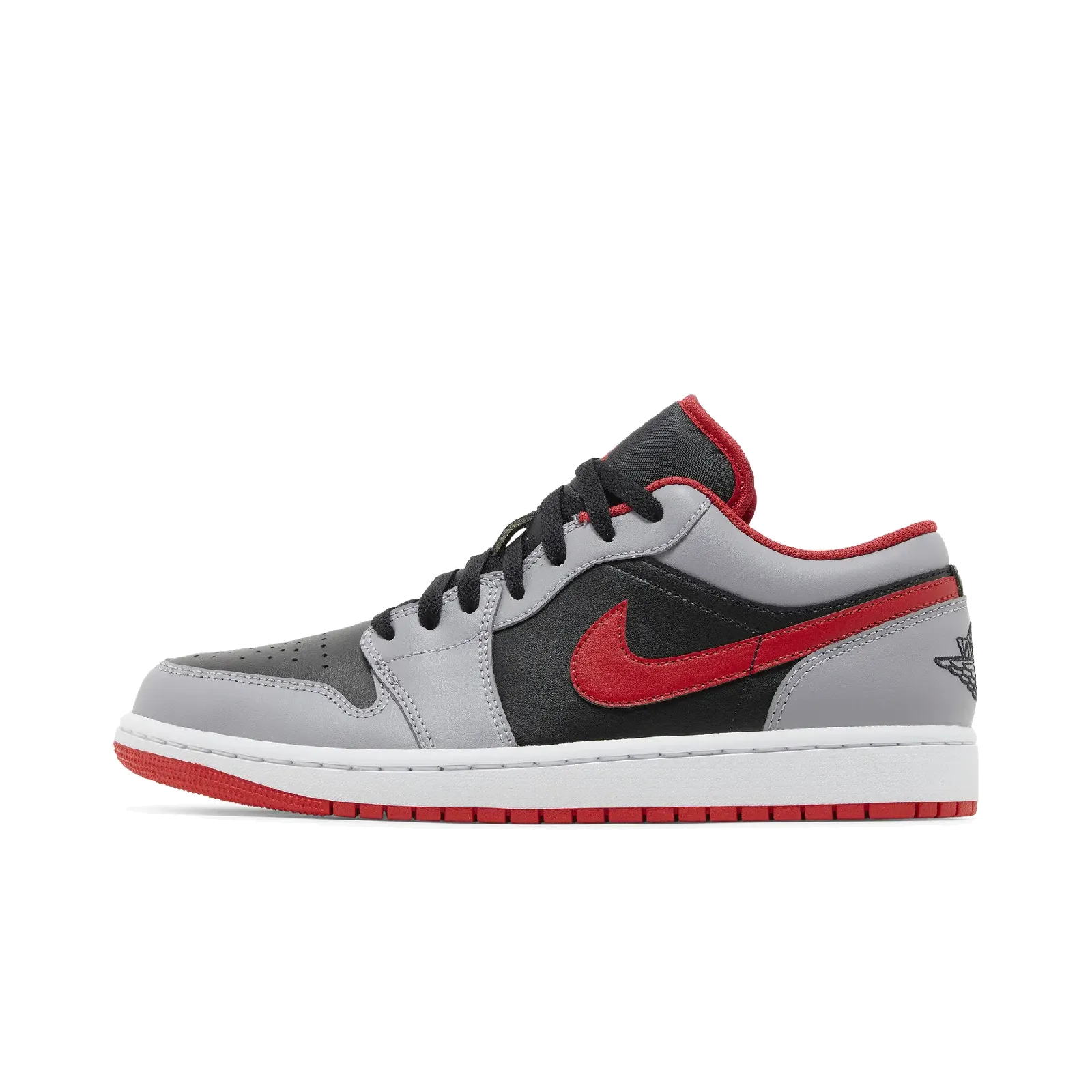 Jordan 1 Low Black Light Smoke Grey Gym Red