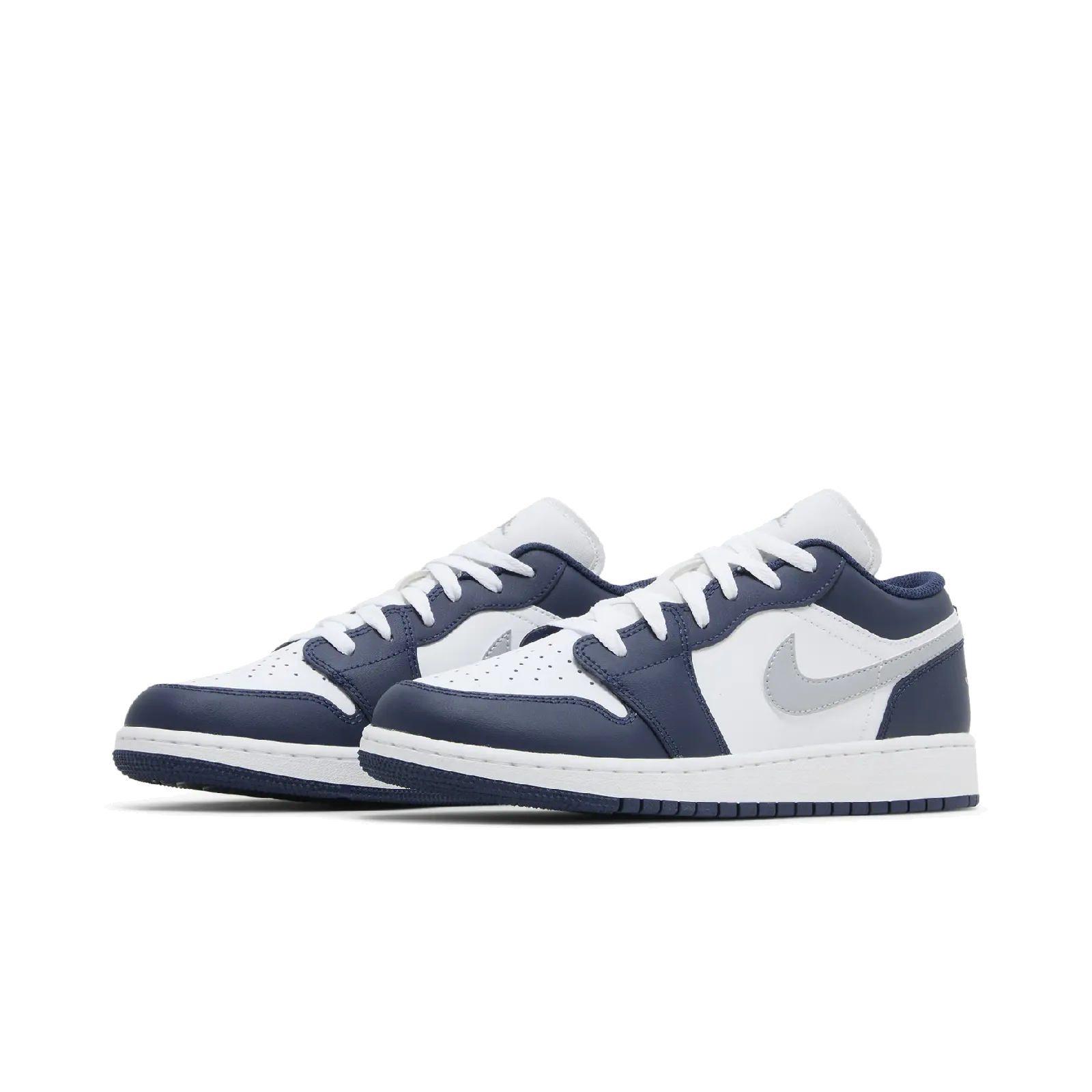 Jordan 1 Low Midnight Navy Wolf Grey (GS)