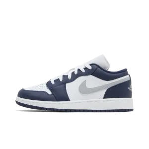 Jordan 1 Low Midnight Navy Wolf Grey (GS)