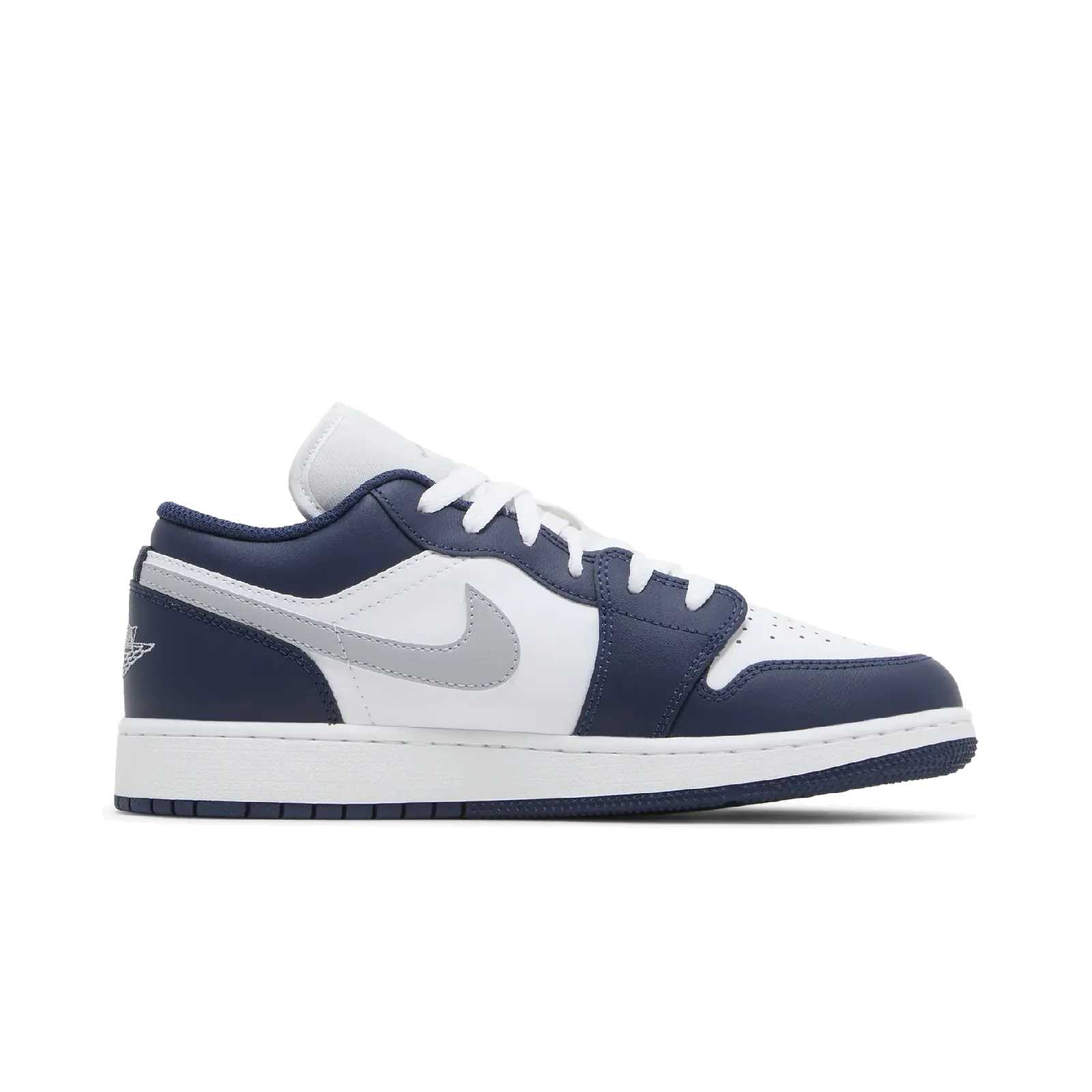 Jordan 1 Low Midnight Navy Wolf Grey (GS)