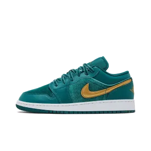 Jordan 1 Low SE Geode Teal Metallic Gold (GS)