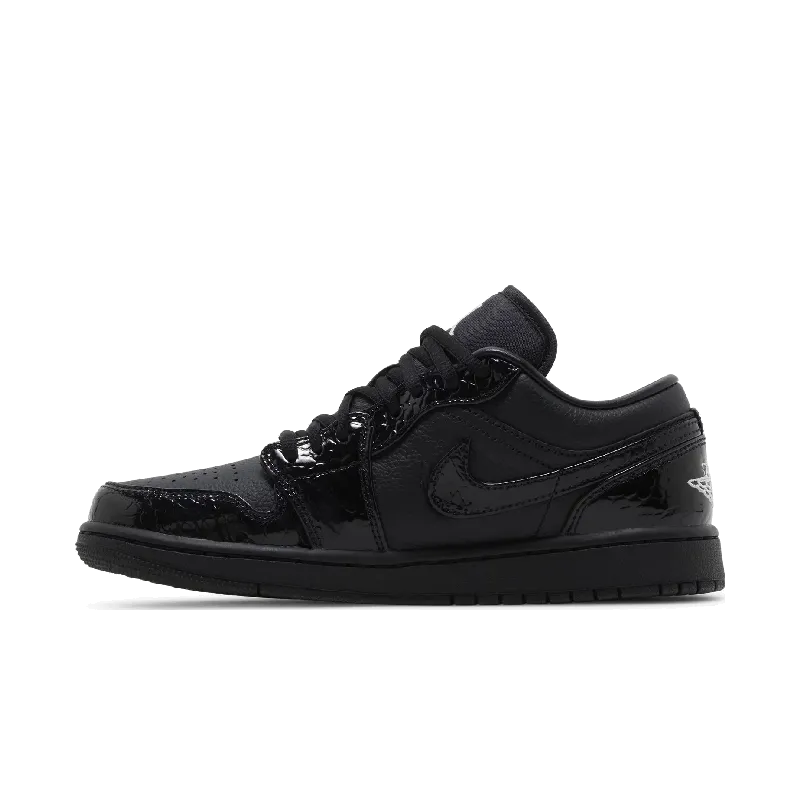 Jordan 1 Low SE Patent Elephant Black (Women's)