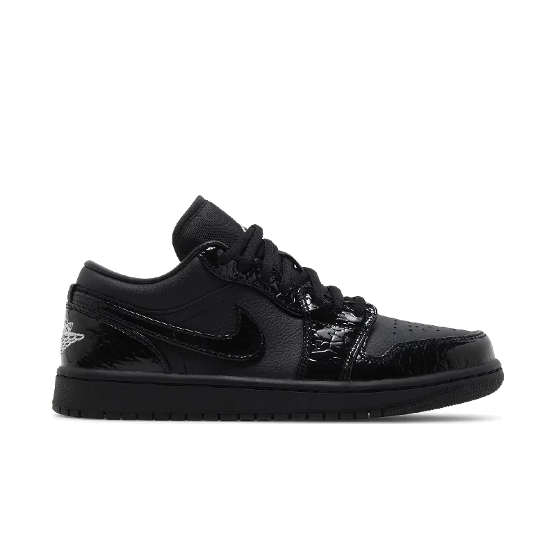Jordan 1 Low SE Patent Elephant Black (Women's)