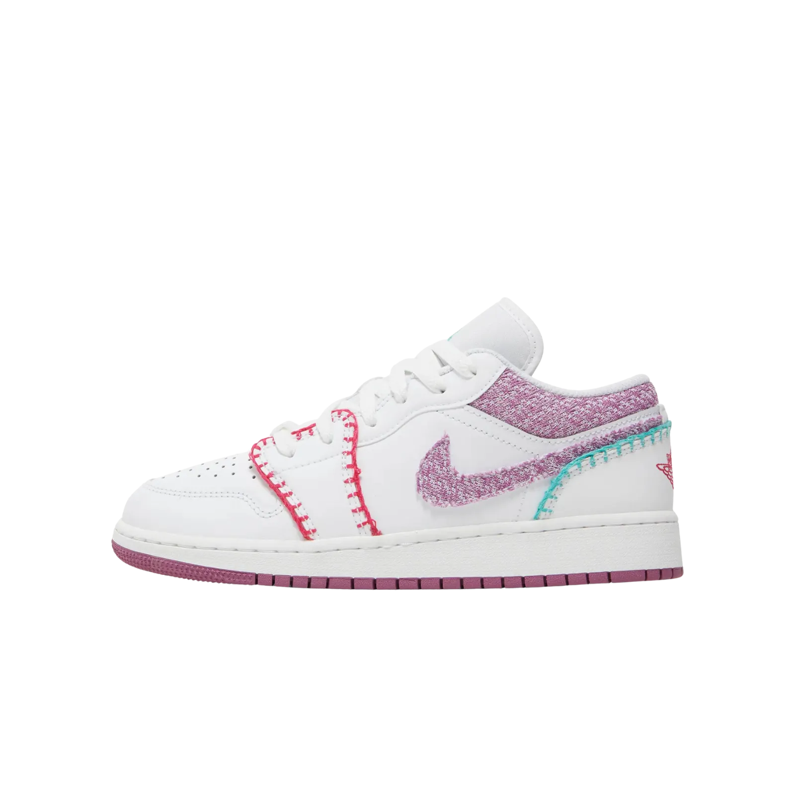 Jordan 1 Low White Light Bordeaux (GS)