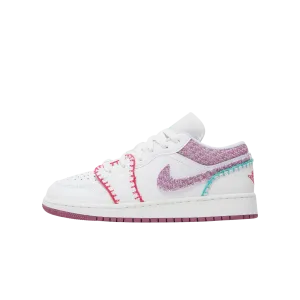 Jordan 1 Low White Light Bordeaux (GS)