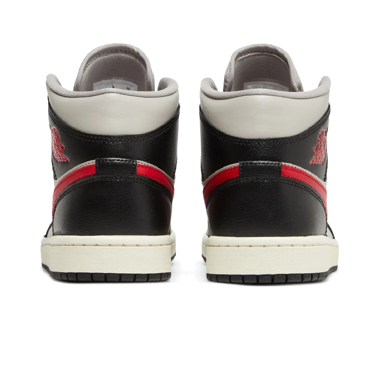Jordan 1 Mid Black College Grey Gym Red (Women's)
