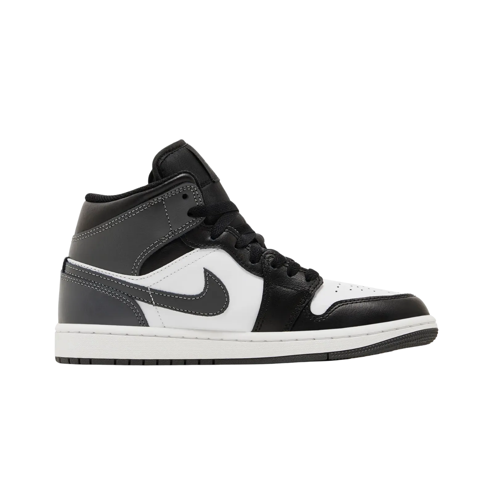 Jordan 1 Mid Black White Iron Grey