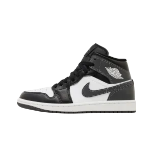 Jordan 1 Mid Black White Iron Grey