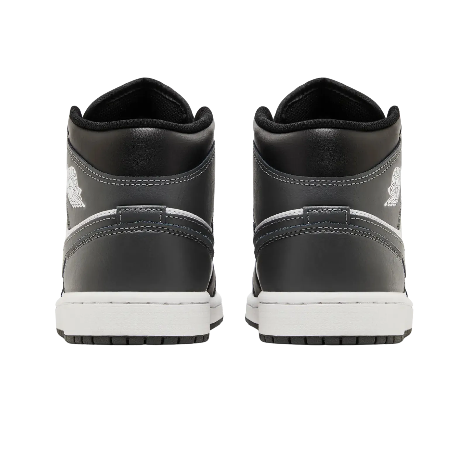 Jordan 1 Mid Black White Iron Grey
