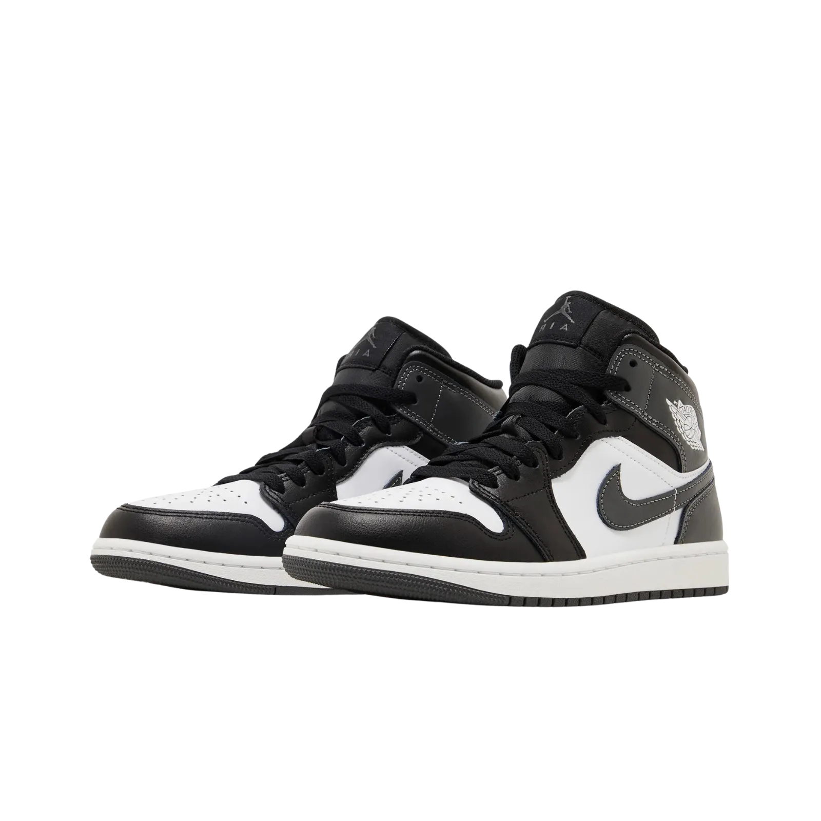 Jordan 1 Mid Black White Iron Grey