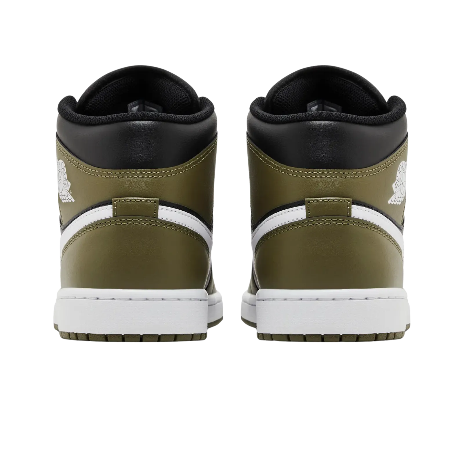 Jordan 1 Mid Black White Olive