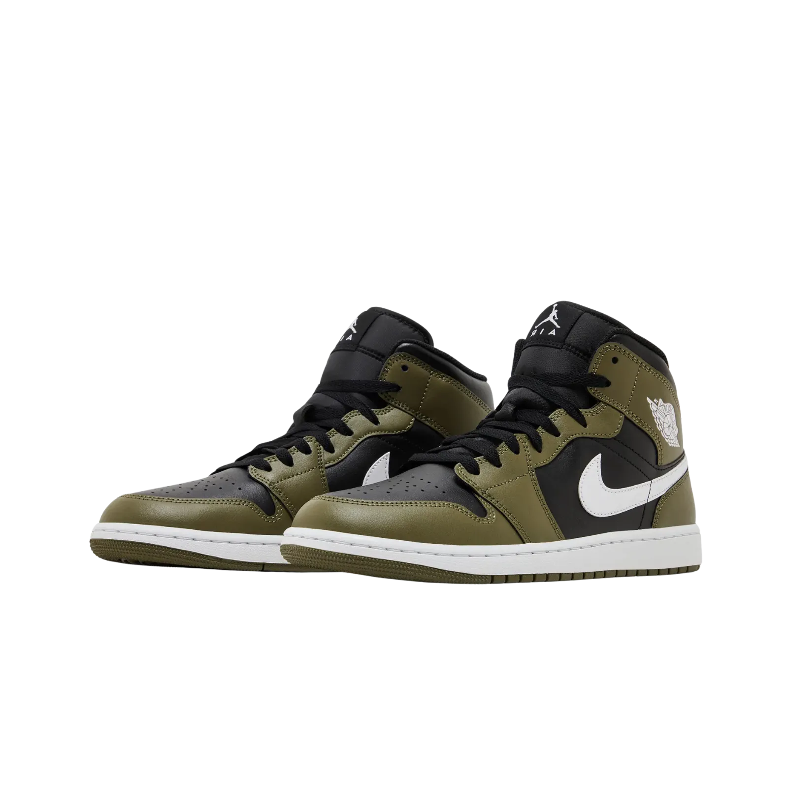 Jordan 1 Mid Black White Olive