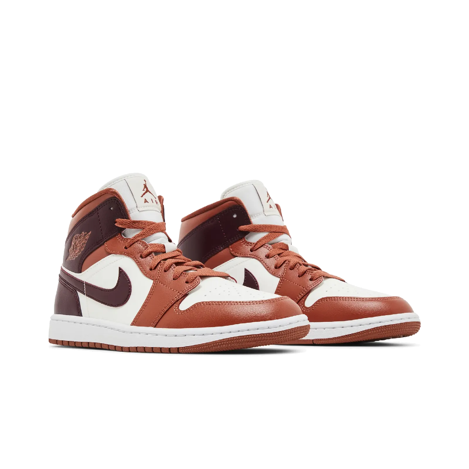 Jordan 1 Mid Dusty Peach Night Maroon (Women's)