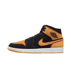Jordan 1 Mid Fat Tongue Black Orange