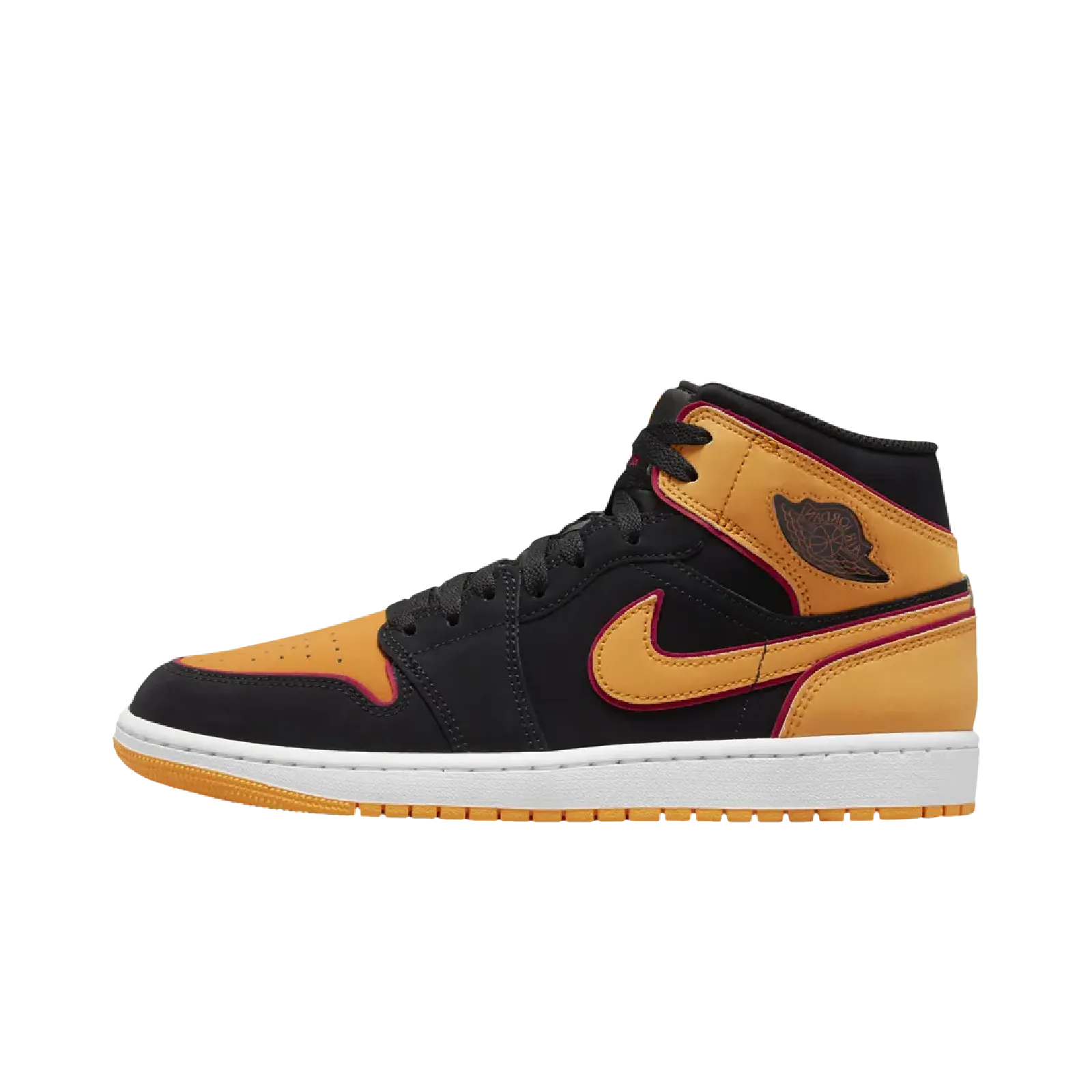 Jordan 1 Mid Fat Tongue Black Orange