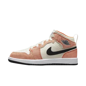 Jordan 1 Mid SE Orange Suede (PS)