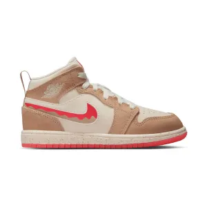Jordan 1 Mid SE 'Peanut Butter & Jelly' Little Kids' Shoes