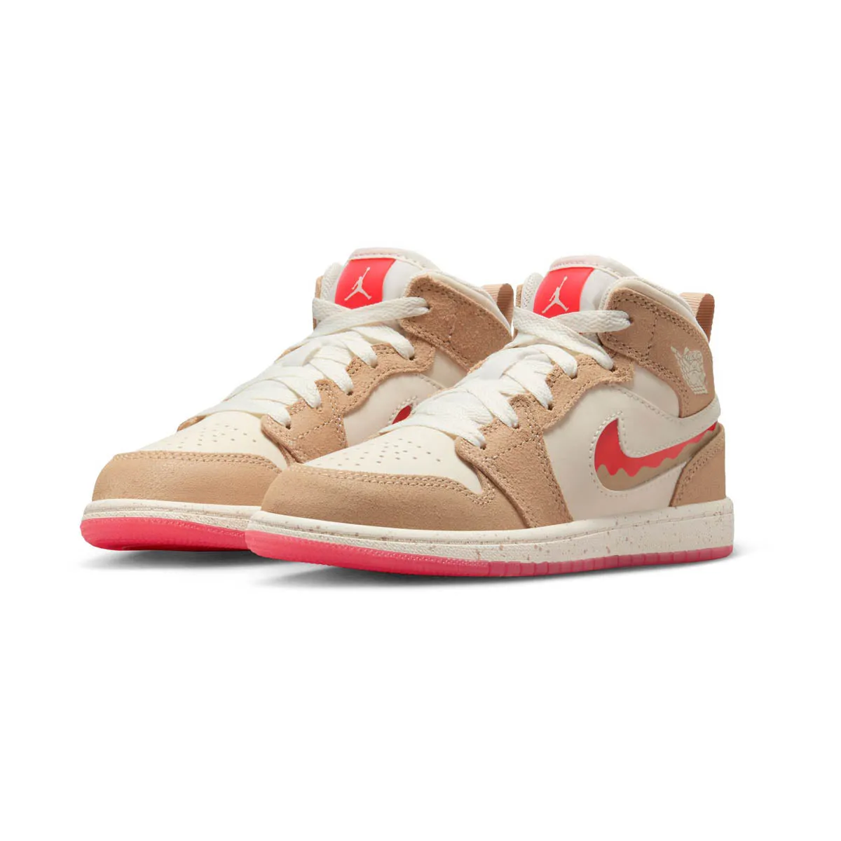 Jordan 1 Mid SE 'Peanut Butter & Jelly' Little Kids' Shoes