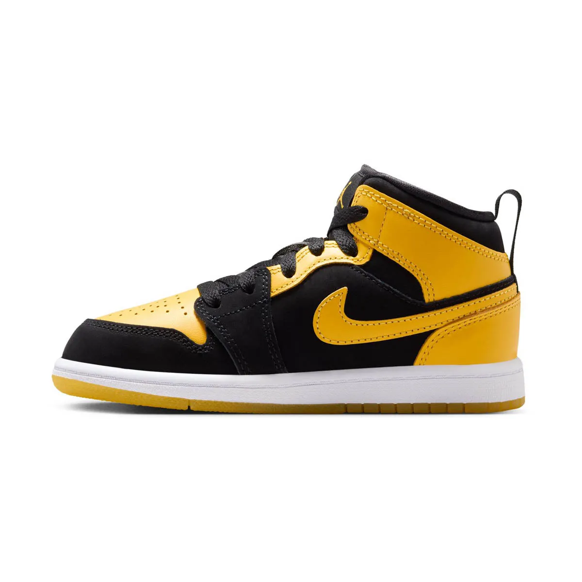 Jordan 1 Mid SE 'Yellow Black' Little Kids' Shoes