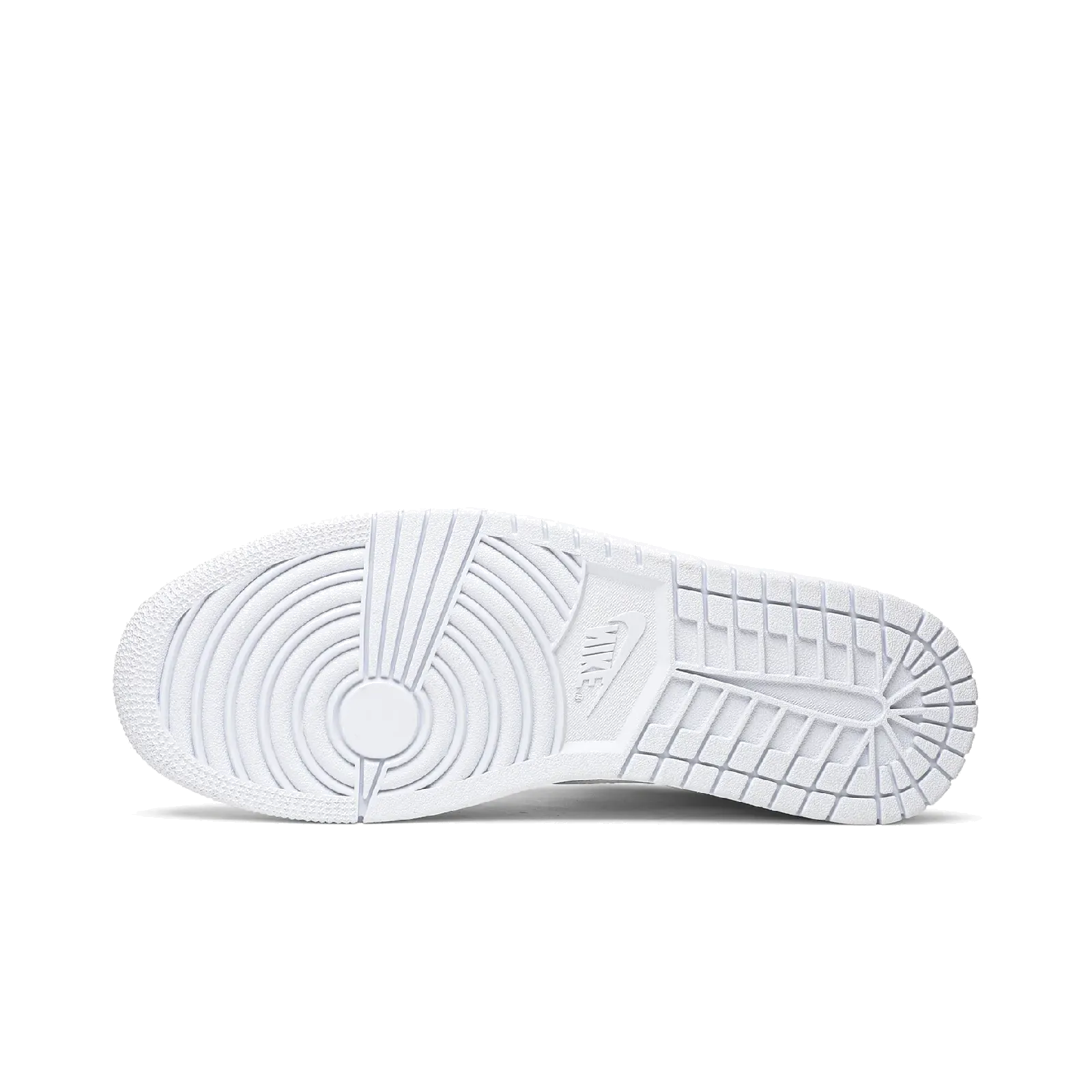 Jordan 1 Mid Triple White Patent Swoosh (Women's)
