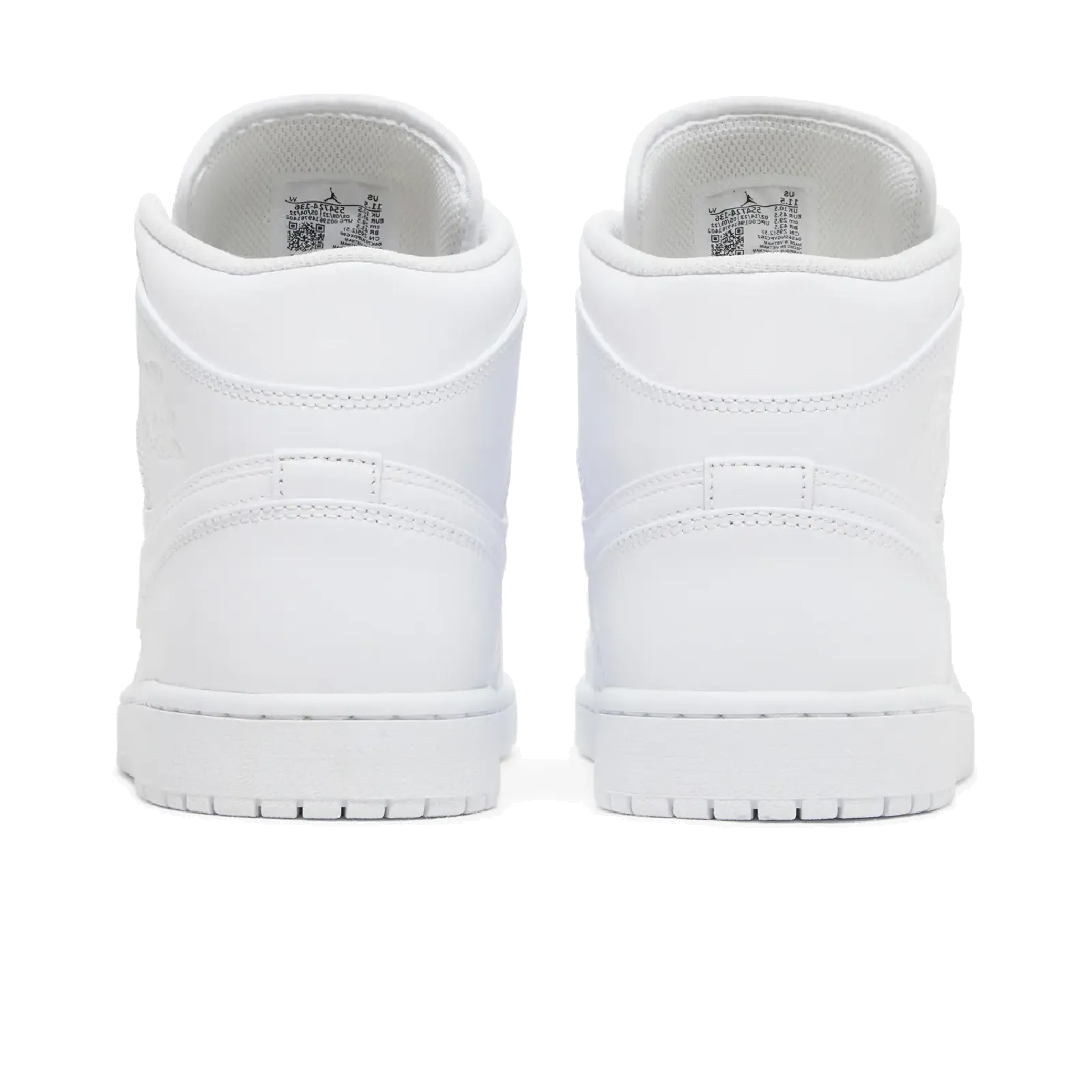 Jordan 1 Mid Triple White
