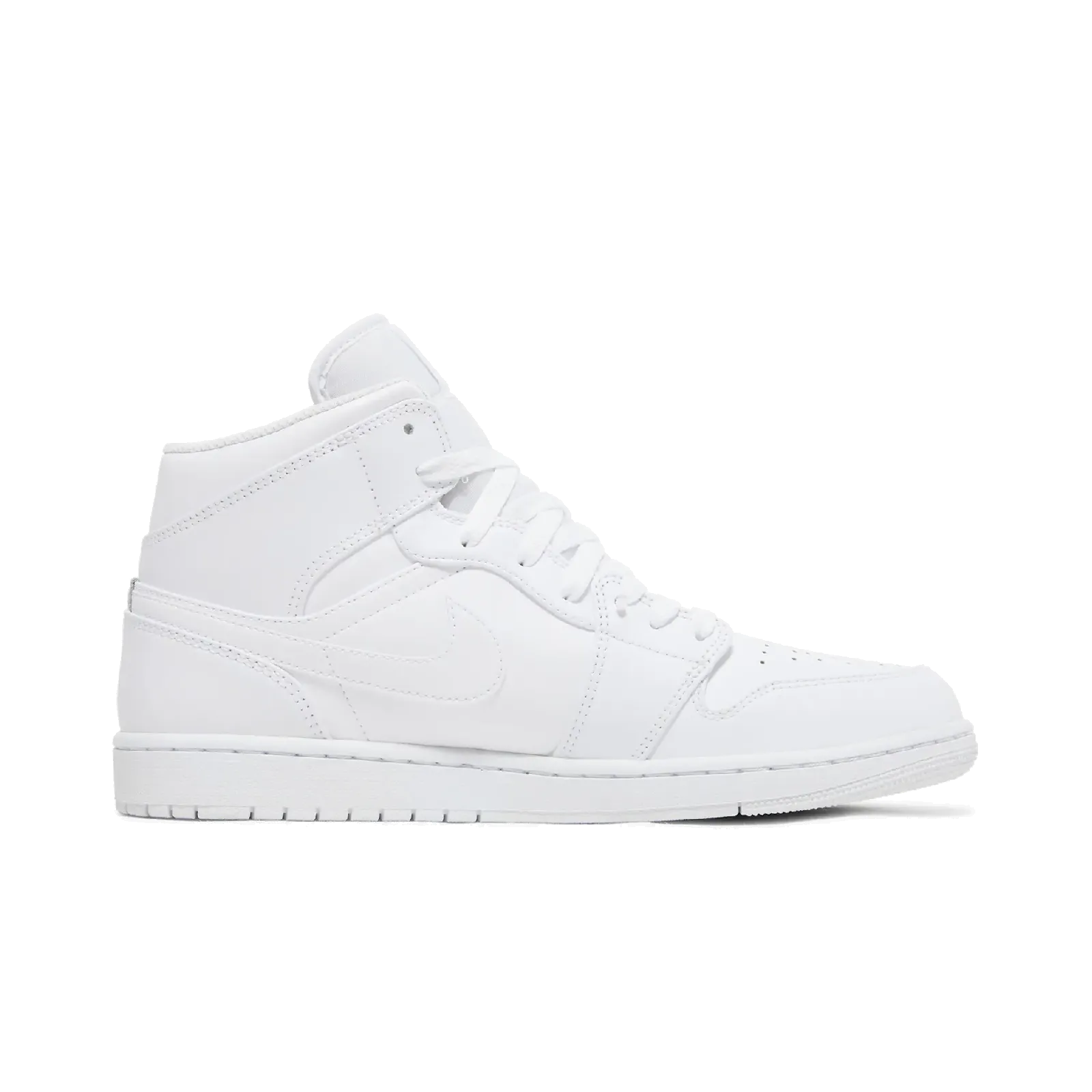 Jordan 1 Mid Triple White