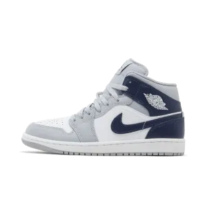 Jordan 1 Mid Wolf Grey Midnight Navy