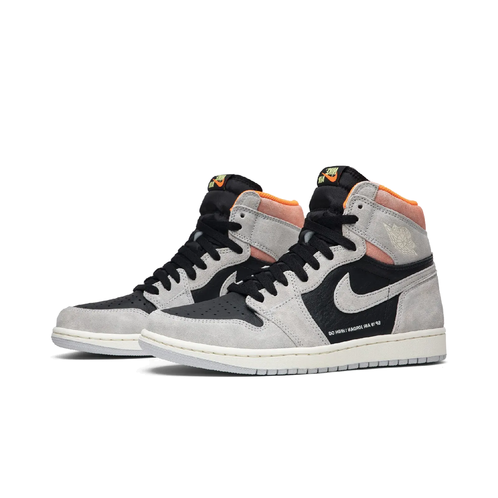 Jordan 1 Retro High Neutral Grey Hyper Crimson