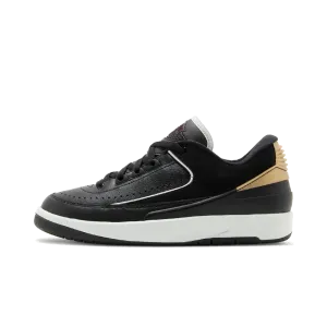 Jordan 2 Retro Low Black Metallic Gold (Women's)