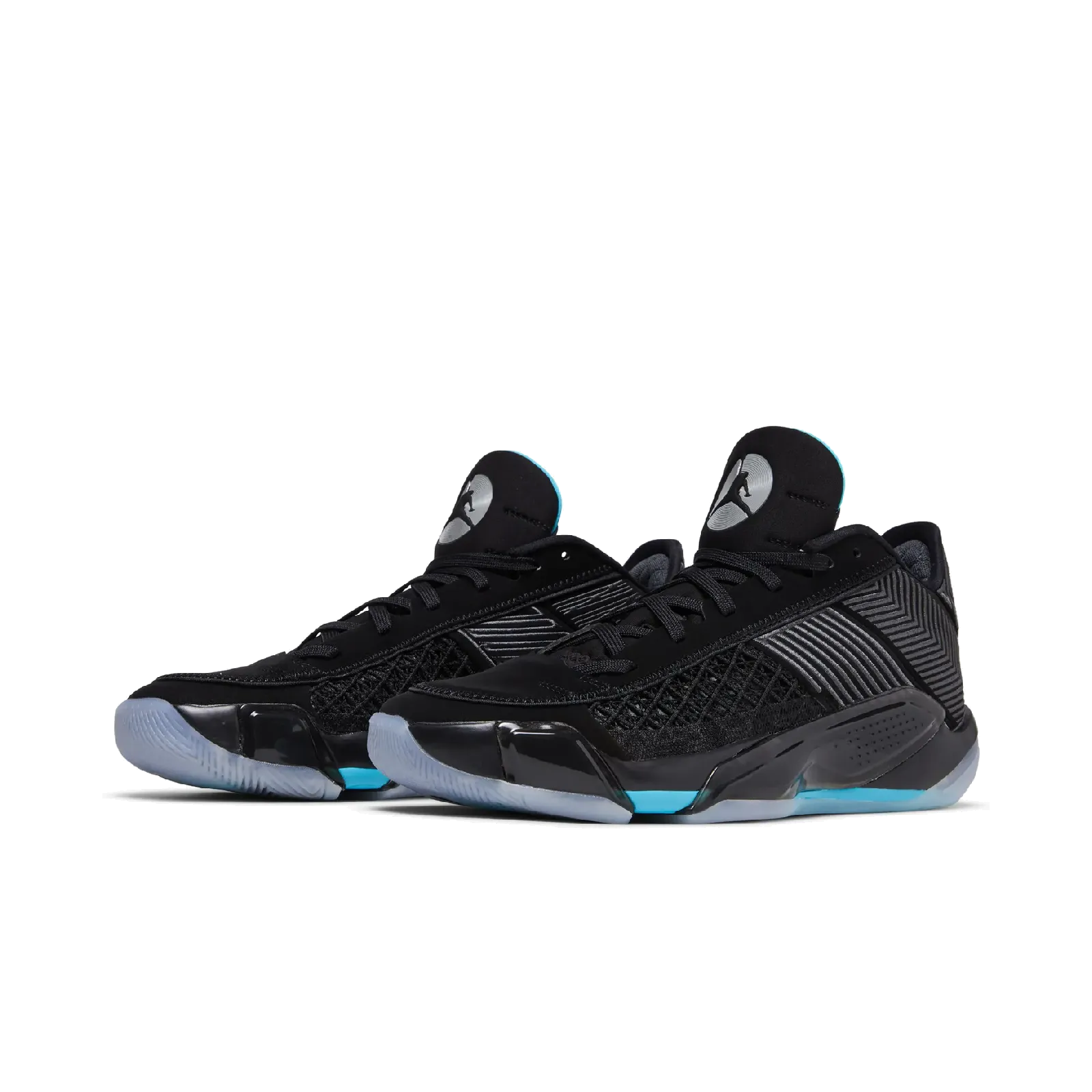 Jordan 38 Low Black Gamma Blue (Translucent Sole)