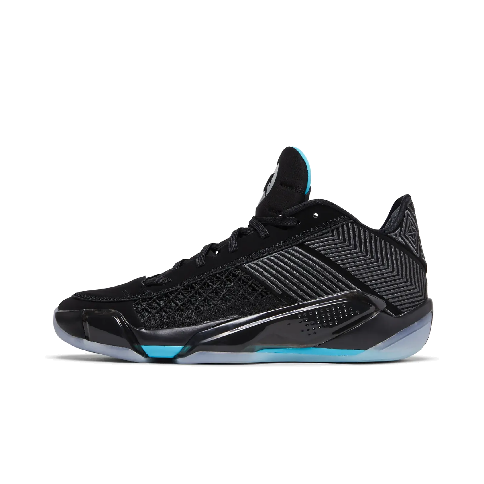 Jordan 38 Low Black Gamma Blue (Translucent Sole)