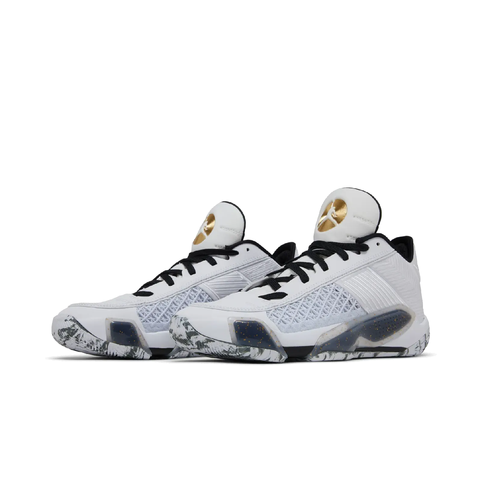 Jordan 38 Low White Metallic Gold Black