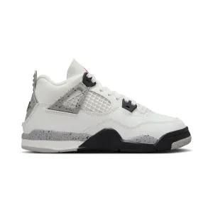 Jordan 4 Retro 'White Cement' Little Kids' Shoes