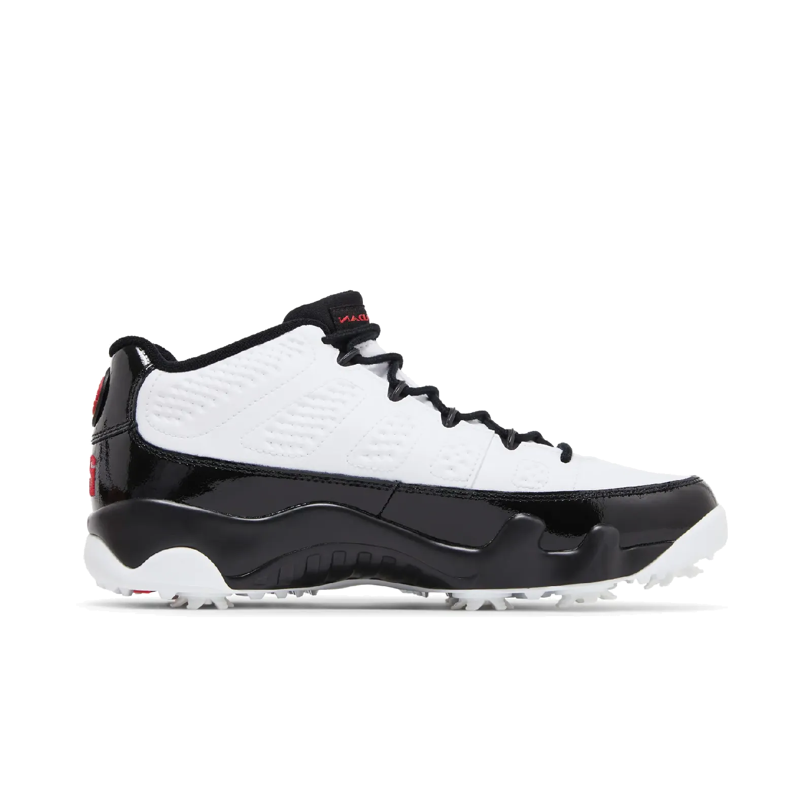 Jordan 9 Retro Low Golf White Black True Red