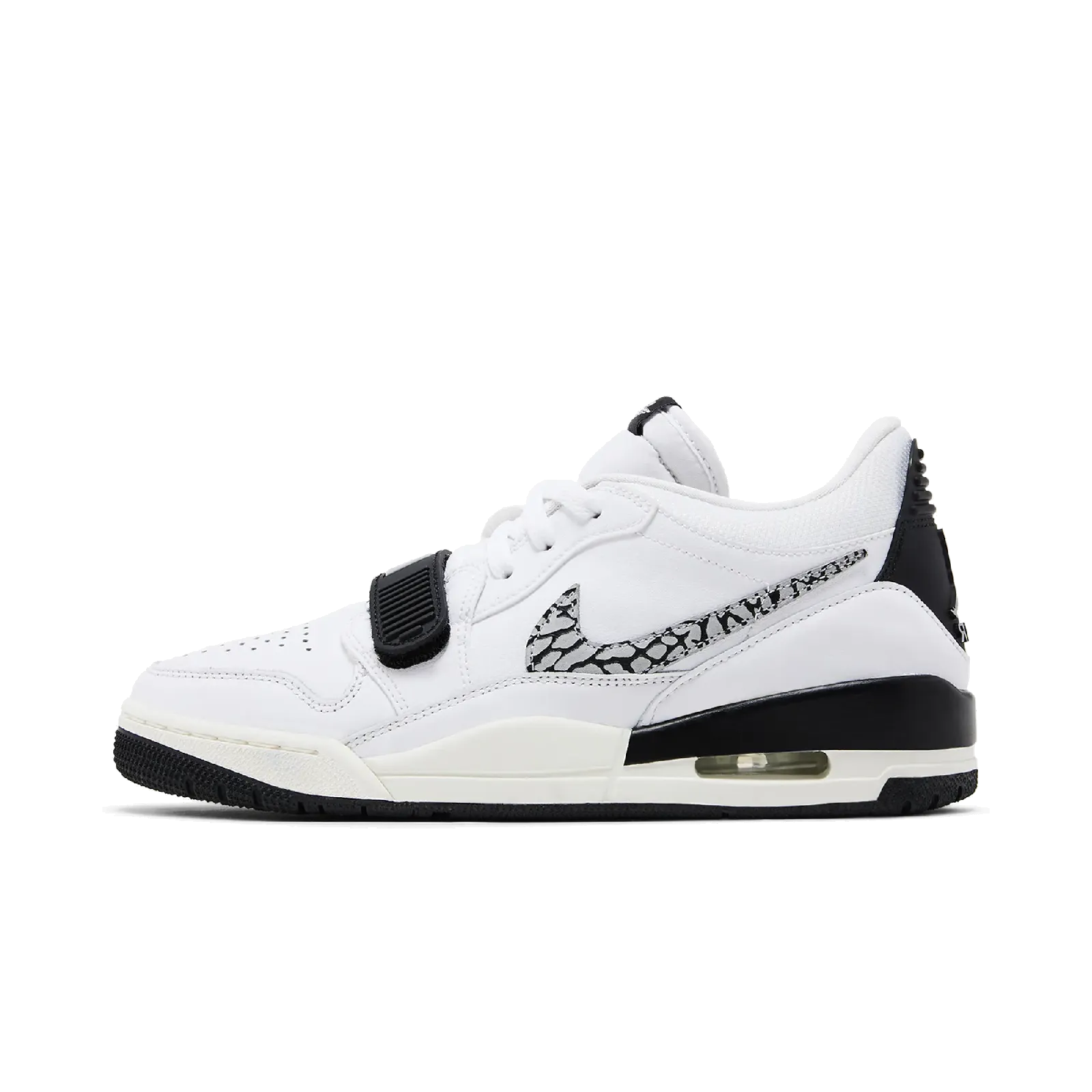 Jordan Legacy 312 Low White Black Elephant Swoosh