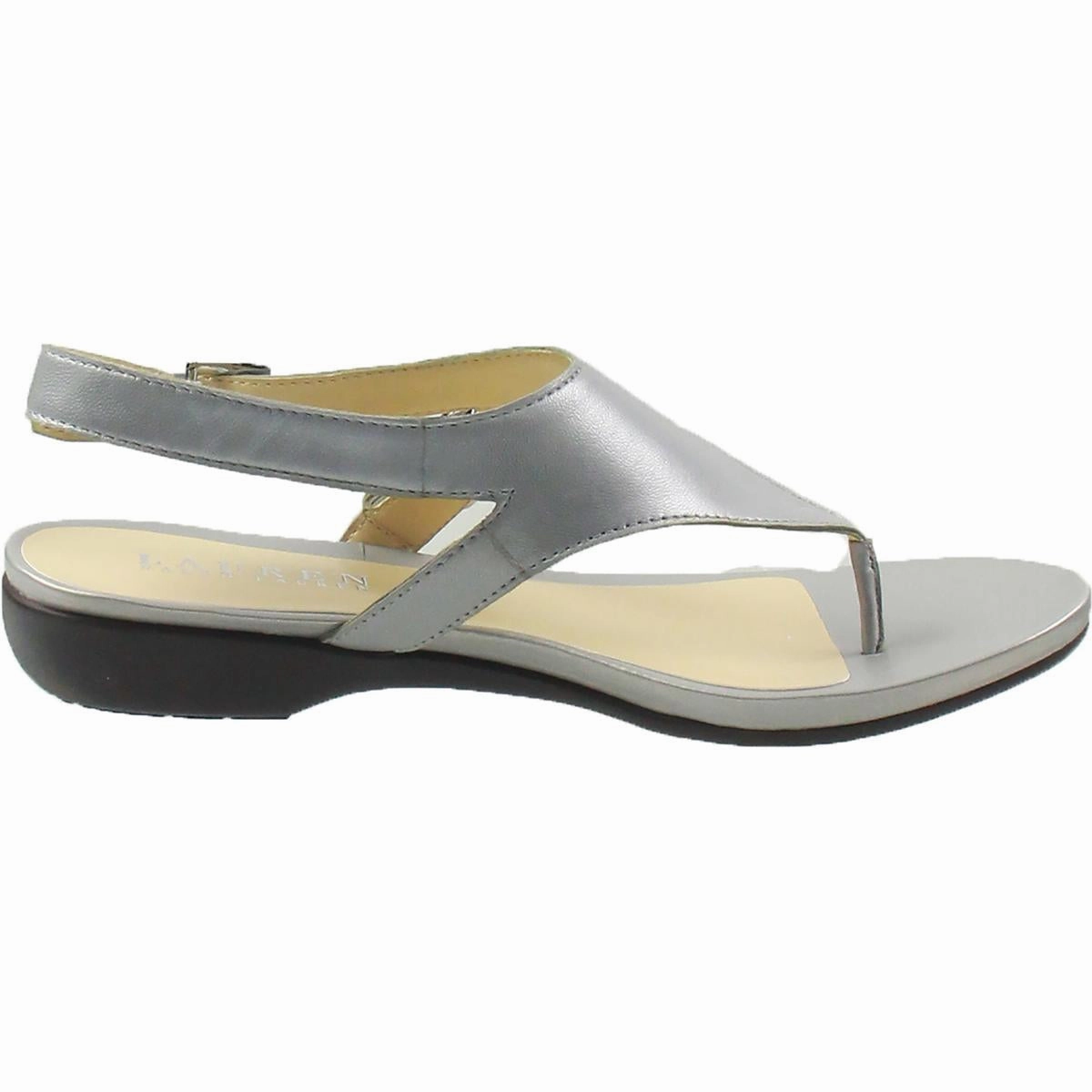 Kasia Womens Buckle Leather Thong Sandals