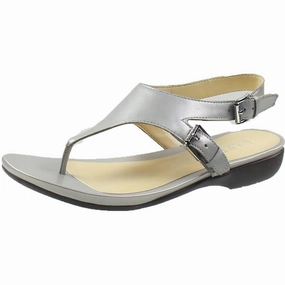 Kasia Womens Buckle Leather Thong Sandals