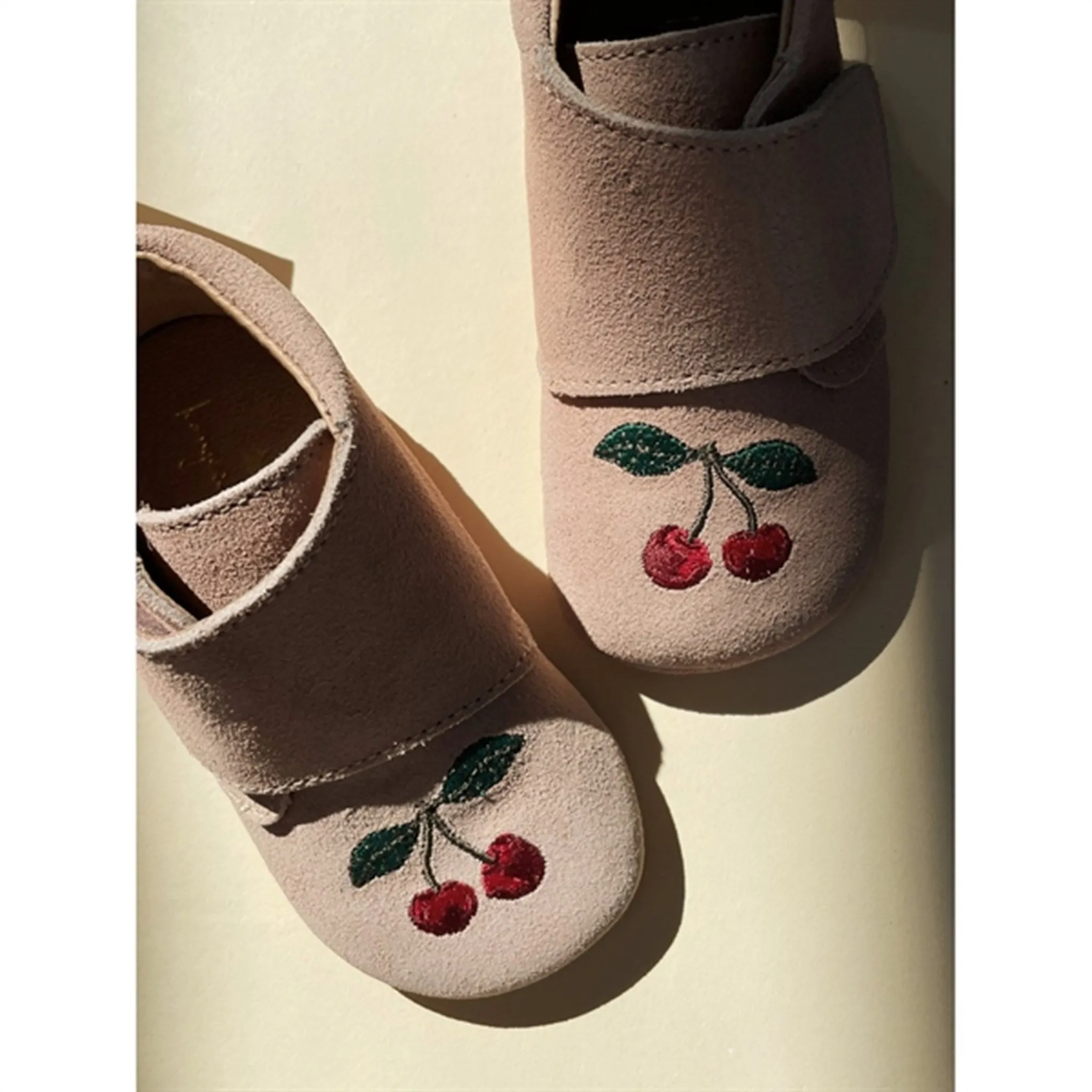 Konges Sljd Mamour Embroidery Footies Dusty Pink