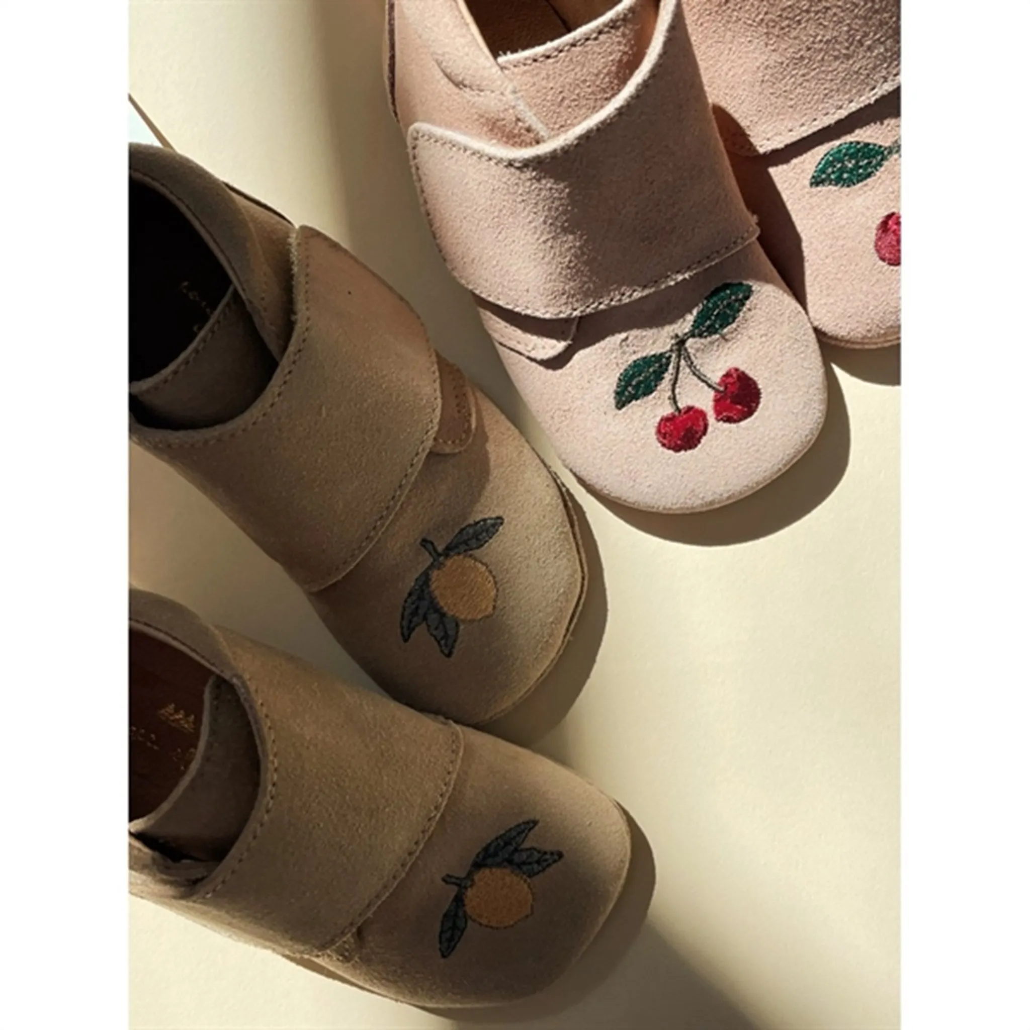 Konges Sljd Mamour Embroidery Footies Dusty Pink