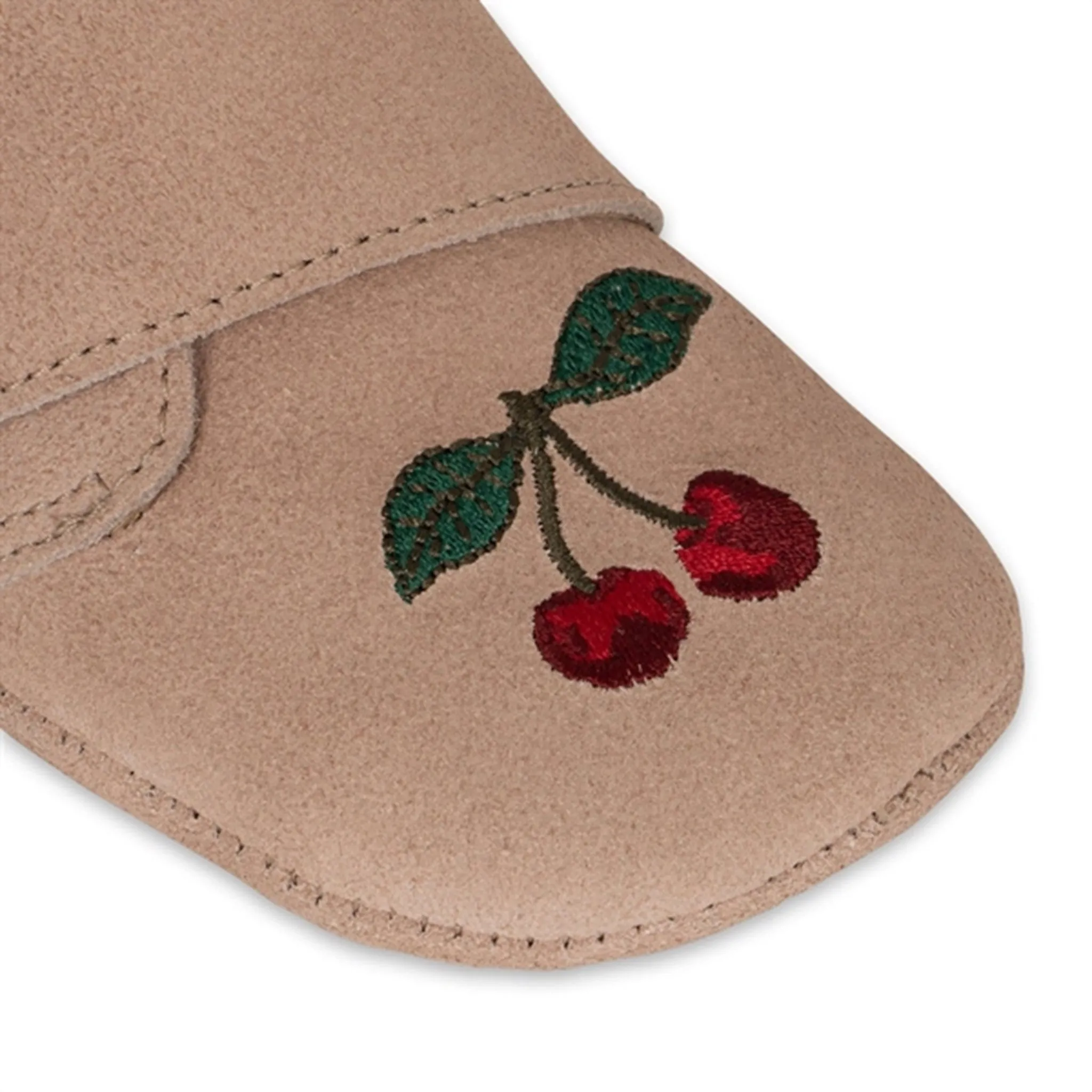 Konges Sljd Mamour Embroidery Footies Dusty Pink