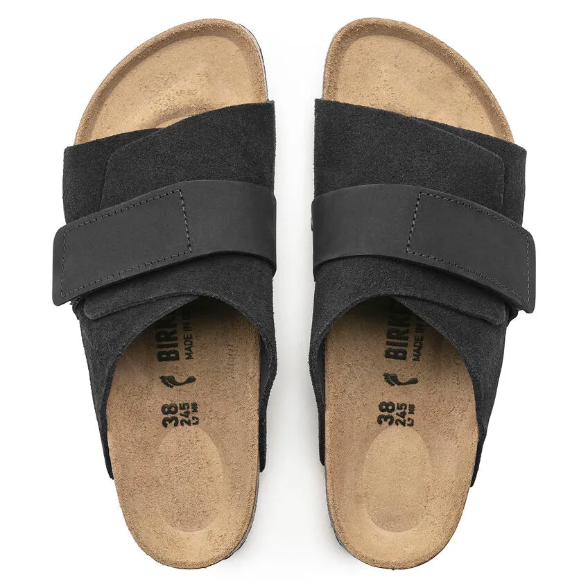 Kyoto Men - Black Nubuck and Suede Leather||Kyoto pour hommes - Nubuck et sude noir