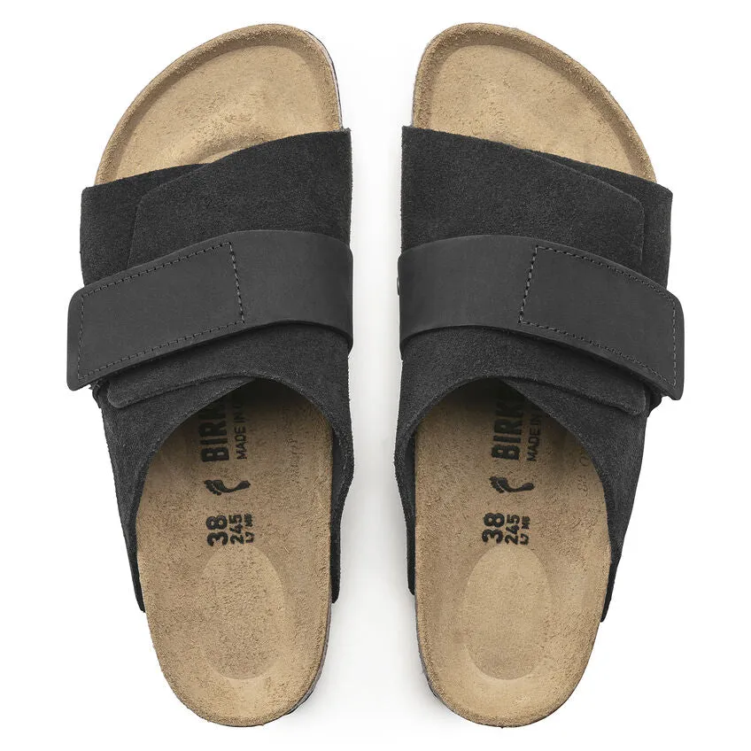 Kyoto Women - Black Nubuck and Suede Leather||Kyoto pour femmes - Nubuck et sude noir