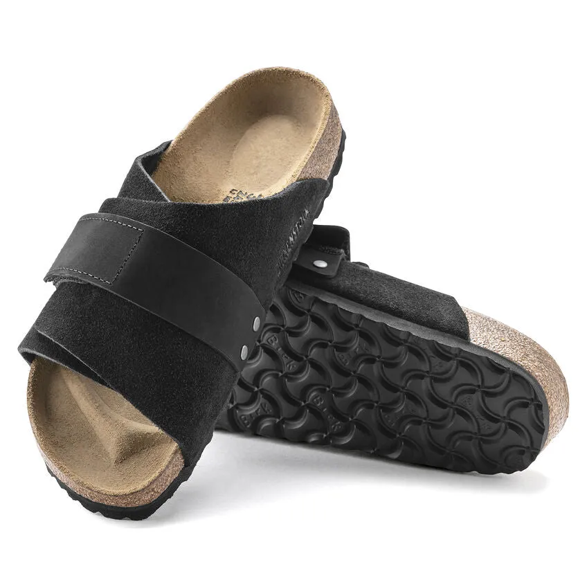 Kyoto Women - Black Nubuck and Suede Leather||Kyoto pour femmes - Nubuck et sude noir