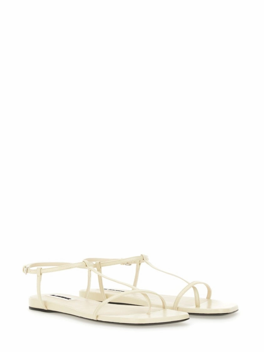 Leather Sandals With Ankle Strap